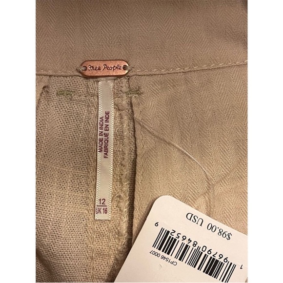 Free People Calla Pleated Linen Blend Trouser
Shorts Size 12 - Picture 2 of 3